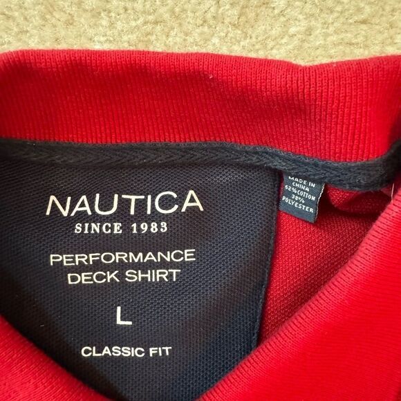 Men’s Nautica Collared Short Sleeve Shirt L - Picture 2 of 2
